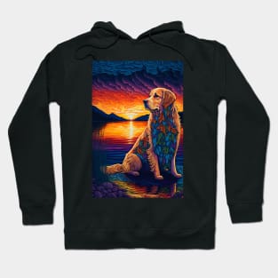 Golden Retriever at Sunset Hoodie